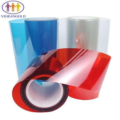 PET Protective Film, 25um-125um,Transparent/Blue/Red,with Silicone Adhesive for Electronic Equipment Protecting