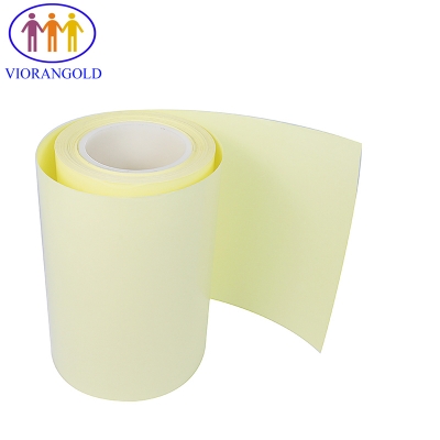 PE淋纸离型纸，60-140g/㎡，黄色，硅油离型纸，用于保护膜底纸